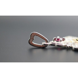 Argentum-Silver Eastern Orthodox Cross – Necklace with natural Garnet 6mm