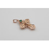 14K Rose Gold Eastern Orthodox Cross – Necklace with natural Emerald 5mm