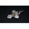 Argentum-Silver Eastern Orthodox Cross – Necklace with natural Garnet 6mm