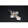 Argentum-Silver Eastern Orthodox Cross – Necklace with natural Garnet 6mm